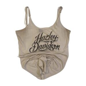 Harley Davidson Women's Spaghetti‎ Strap Tank Top Beige L